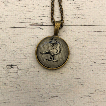 1967 USA Peace Stamp - Postage Stamp Necklace