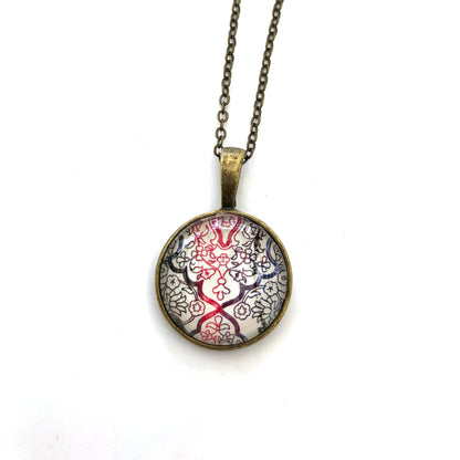 1994 Pakistan Stamp - Postage Stamp Jewelry - Vintage Postage Stamp Necklace - Antique Bronze