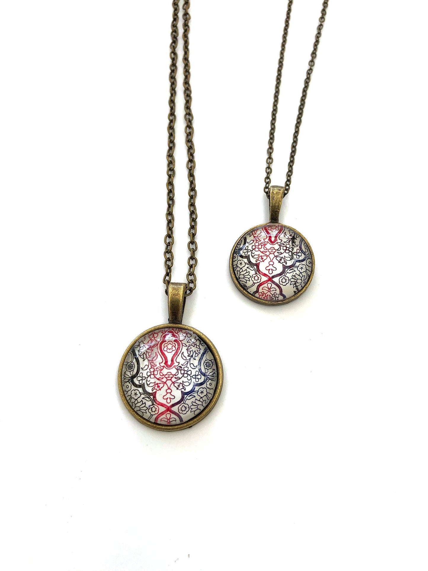 1994 Pakistan Stamp - Postage Stamp Jewelry - Vintage Postage Stamp Necklace - Antique Bronze