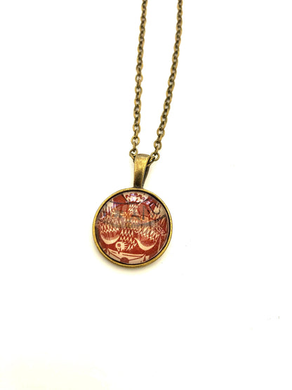1920c Brown Czechoslovakian Dove Stamp - Postage Stamp Necklace