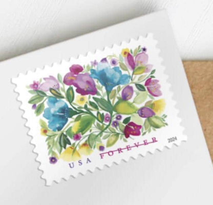 2024 Celebration Blooms USA Stamp - Postage Stamp Earrings