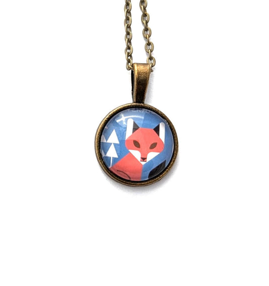 2023 USA Winter Woodland Animals Stamp - Postage Stamp Necklace