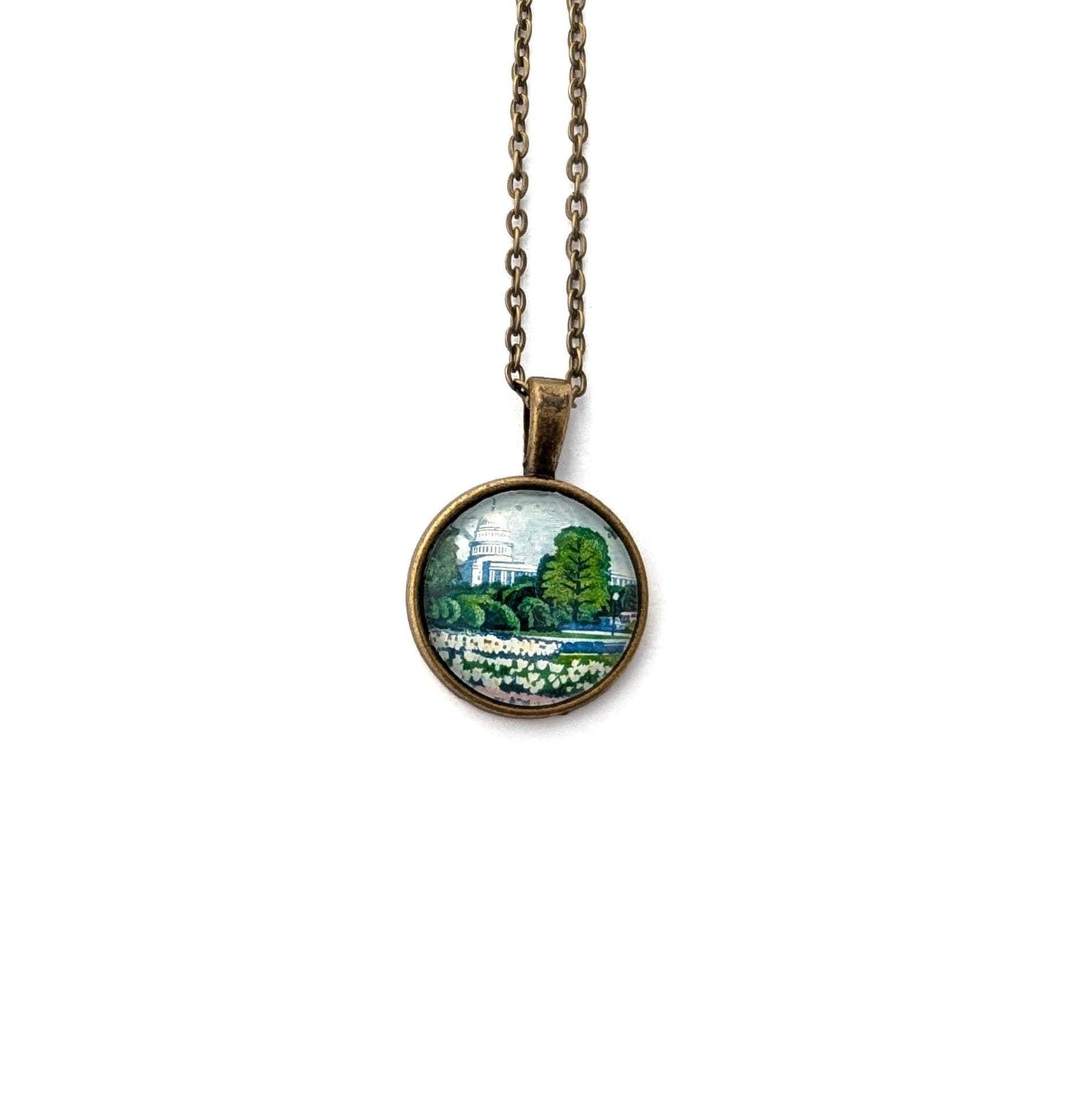 1969 Plant for more beautiful cities US stamp - Postage Stamp Necklace