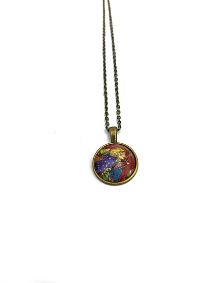 1992 Italian La Befana Christmas Witch Stamp - Canada Postage Stamp - Postage Stamp Necklace