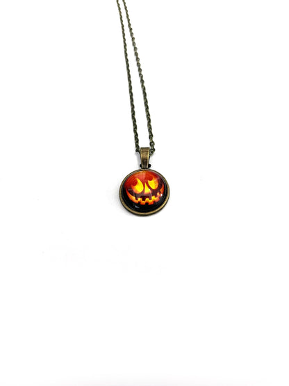 2016 Jack-o’-lantern USA Halloween Stamp - Postage Stamp Necklace