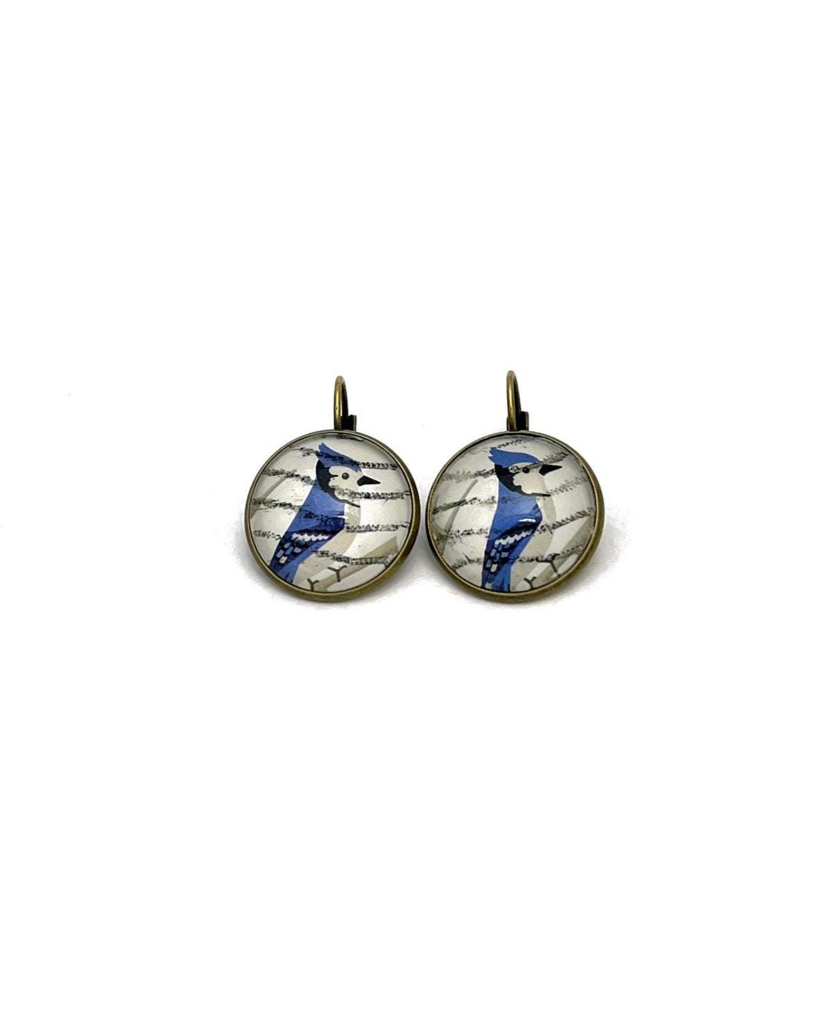 2018 Blue Jay USA stamp  - Postage Stamp Earrings