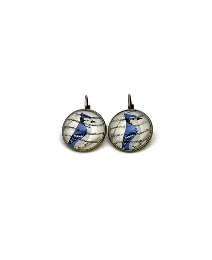 2018 Blue Jay USA stamp  - Postage Stamp Earrings