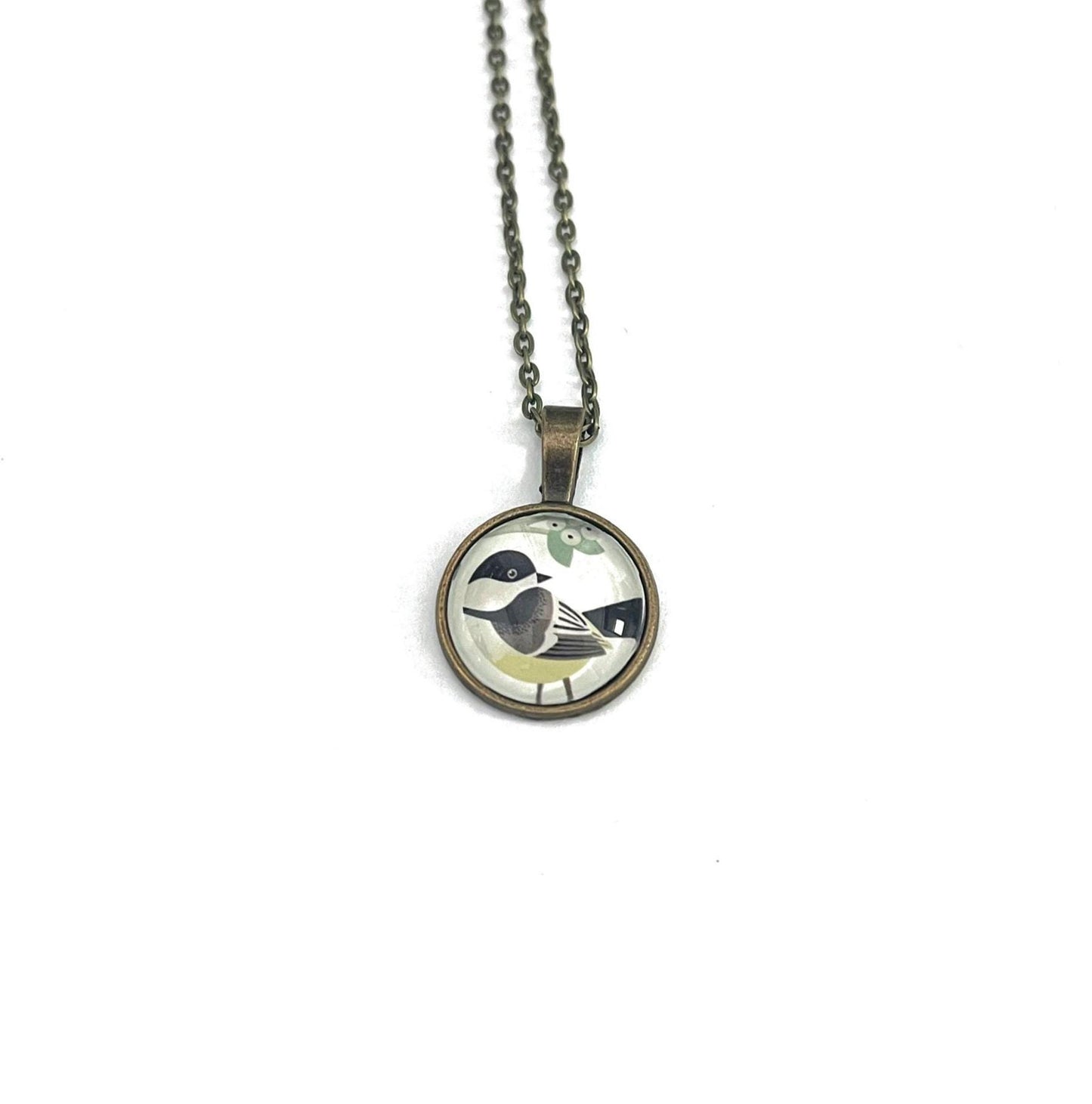 2018 Black-capped Chickadee USA Stamp  - Postage Stamp Necklace