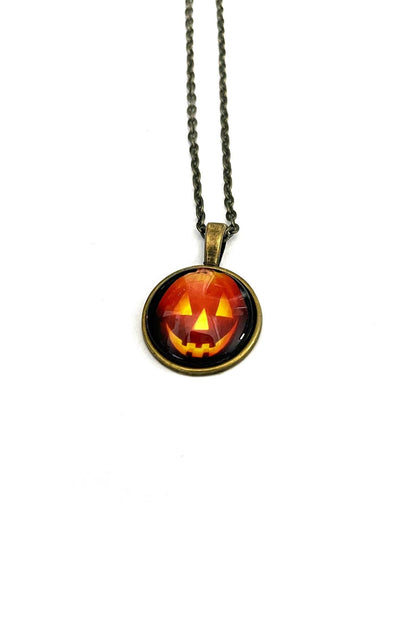 2016 Jack-o’-lantern USA Halloween Stamp - Postage Stamp Necklace