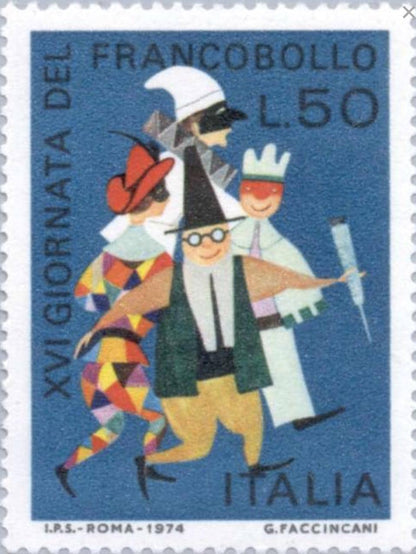 1974 Wizard stamp  - Italy Stamp - Postage Stamp Necklace