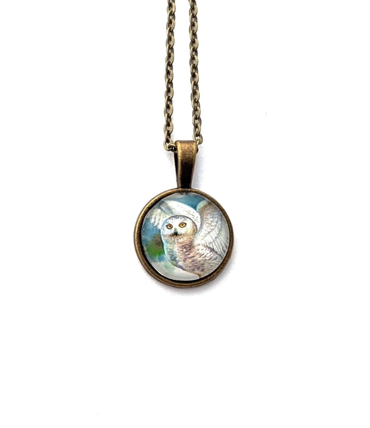 1990 USSR Owl Stamp - Postage Stamp Necklace