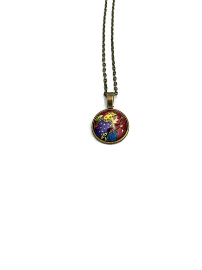 1992 Italian La Befana Christmas Witch Stamp - Canada Postage Stamp - Postage Stamp Necklace