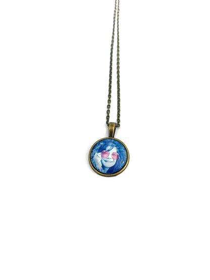 2014 USA Janis Joplin - United States Stamp - Postage Stamp Necklace