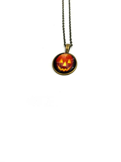 2016 Jack-o’-lantern USA Halloween Stamp - Postage Stamp Necklace