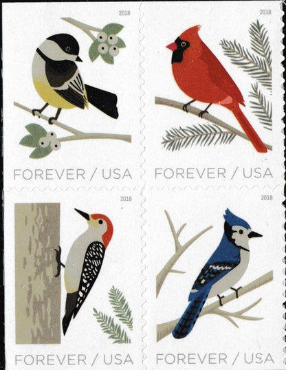 2018 Black-capped Chickadee USA Stamp  - Postage Stamp Necklace