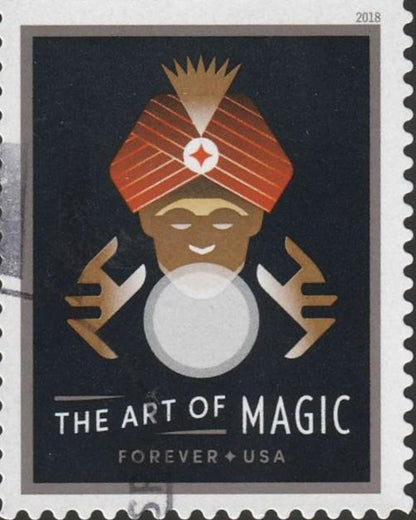 2018 USA The Art of Magic Stamp - Postage Stamp Necklace