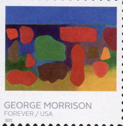 2022 George Morrison Stamp - Postage Stamp Jewelry - Vintage Postage Stamp Necklace - Antique Bronze