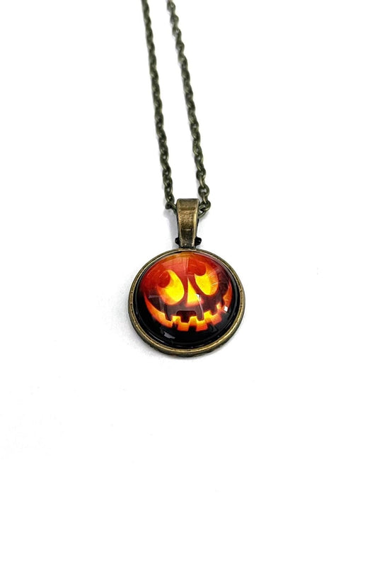 2016 Jack-o’-lantern USA Halloween Stamp - Postage Stamp Necklace