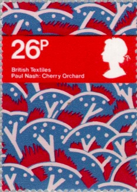 1982 United Kingdom British Textile Stamp - Postage Stamp Necklace
