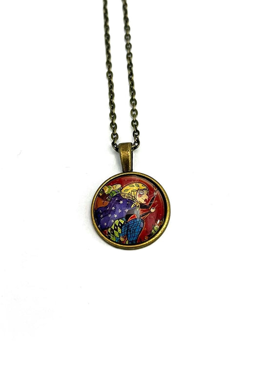 1992 Italian La Befana Christmas Witch Stamp - Canada Postage Stamp - Postage Stamp Necklace