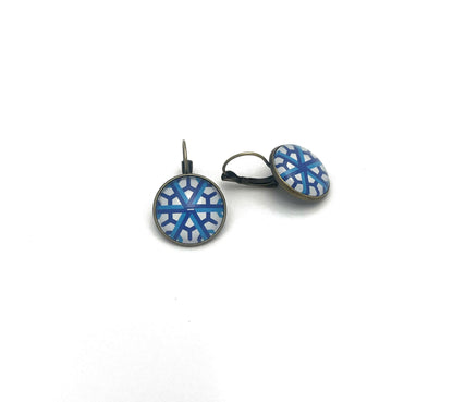 2015 Geometric Snowflakes USA Stamp - Postage Stamp Earrings