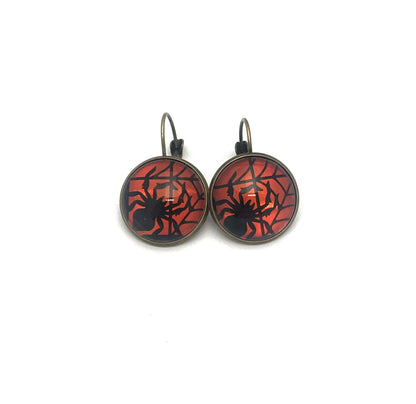 2019 USA Spooky Silhouettes Spider Stamp - Postage Stamp Earrings