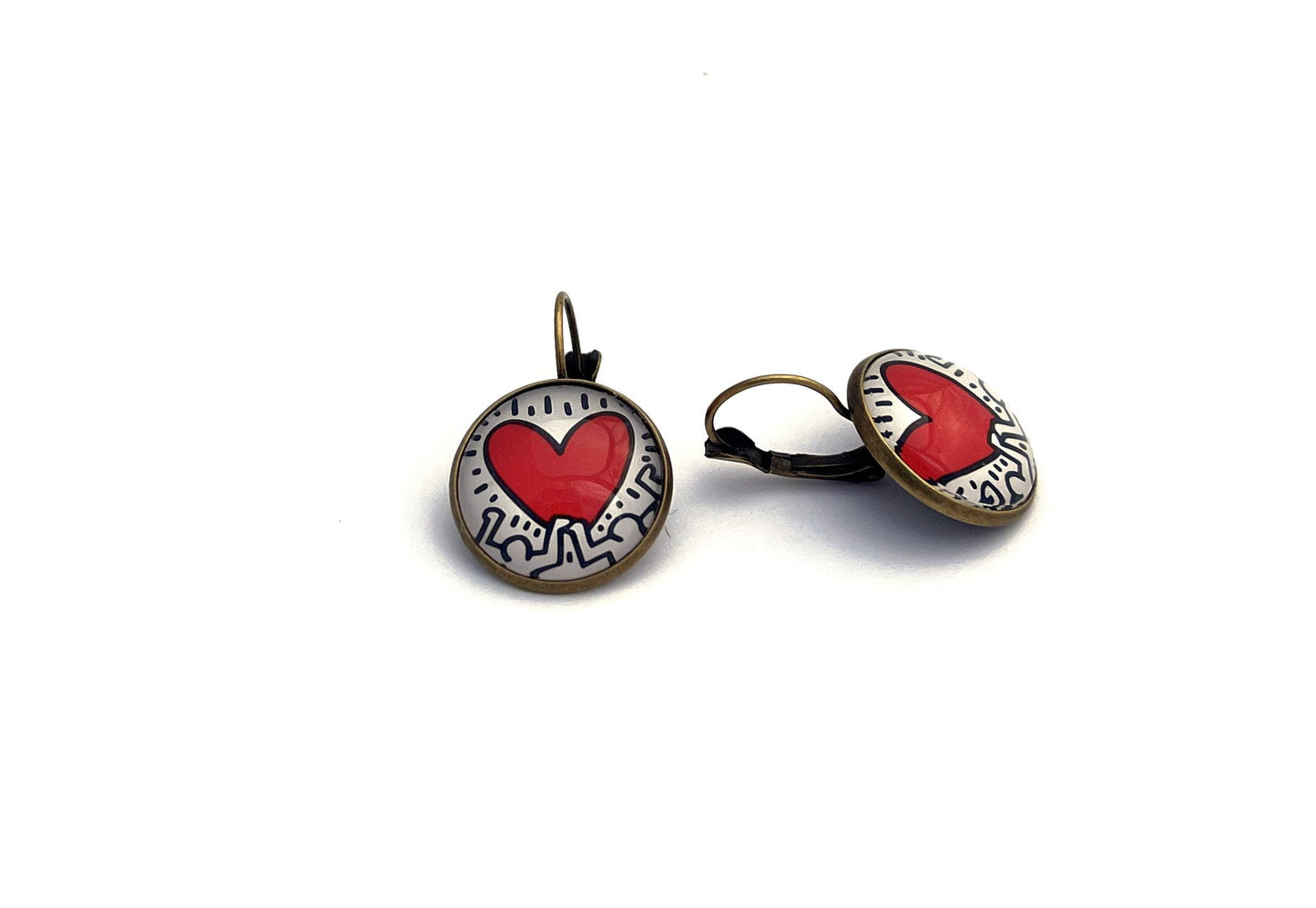 2025 USA Keith Haring Love Stamp - Postage Stamp Earrings