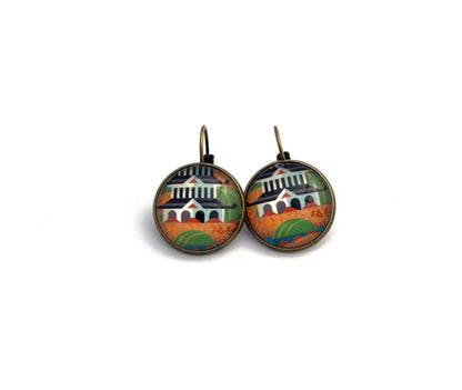 2018 Pagoda USA Stamp - Postage Stamp Earrings