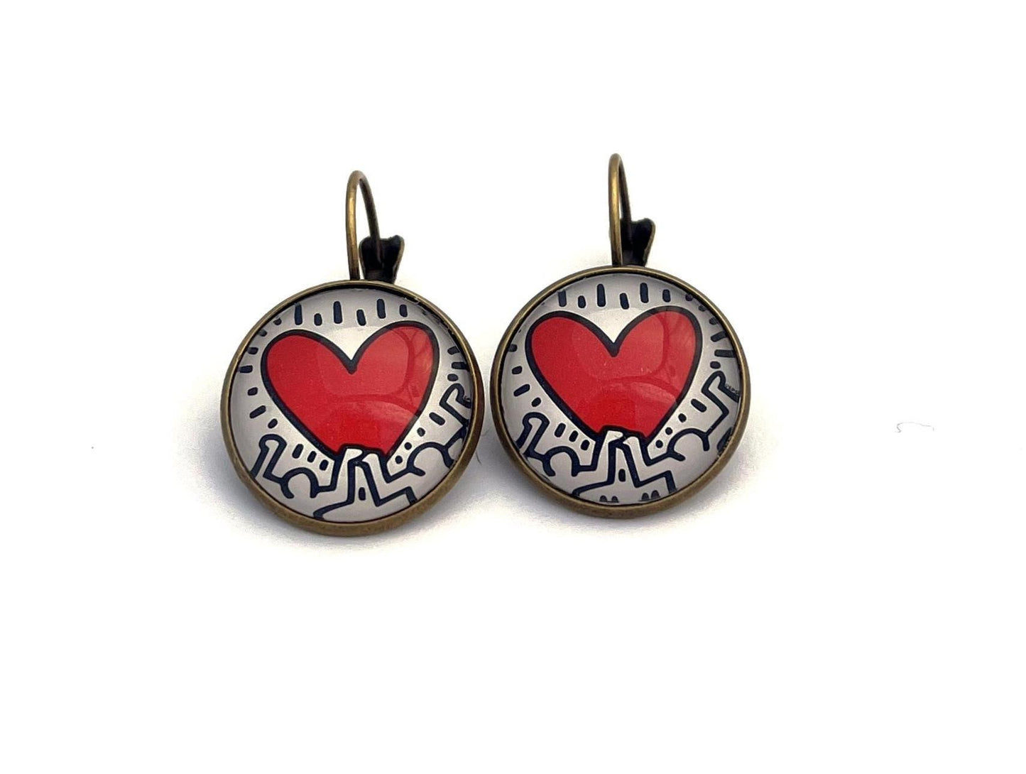 2025 USA Keith Haring Love Stamp - Postage Stamp Earrings
