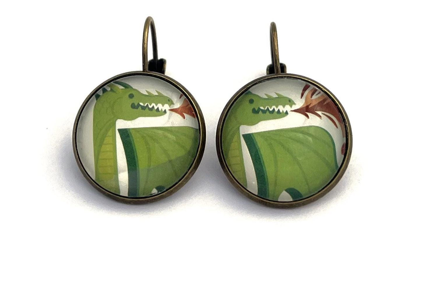 2018 USA Dragon Stamp - Postage Stamp Earrings