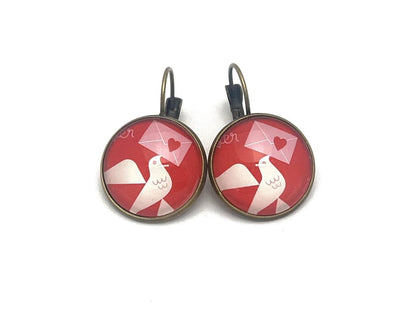 2024 USA Love Bird Stamp - Postage Stamp Earrings