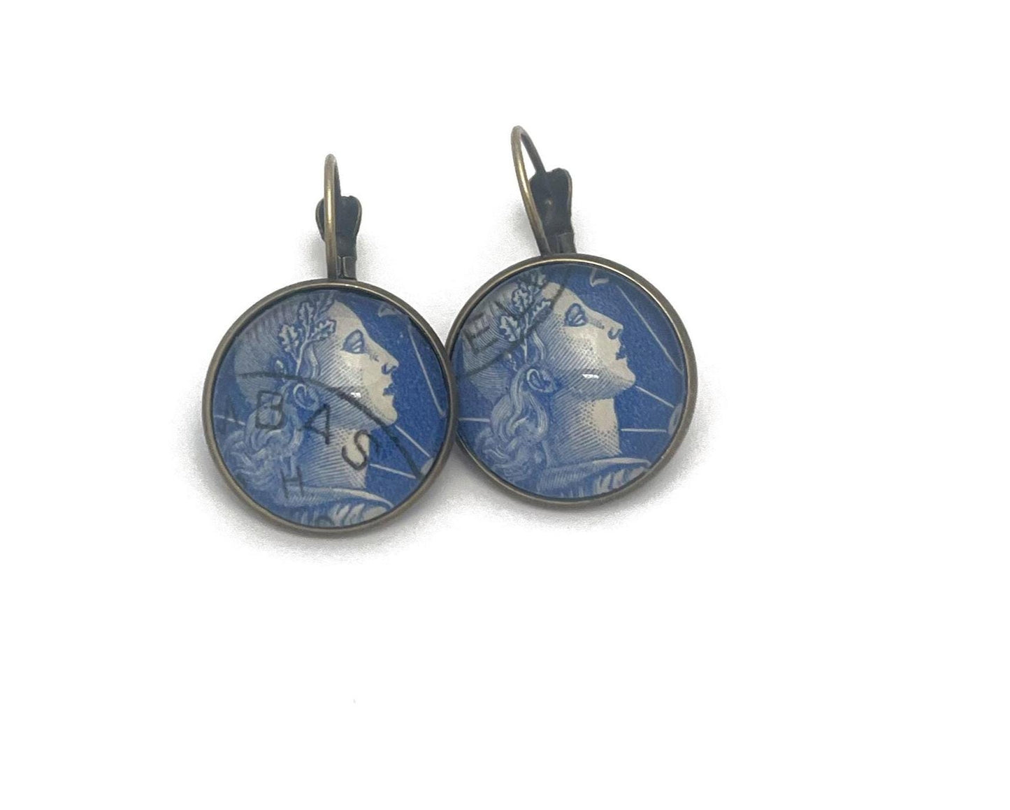 1957 Marianne - France Stamp - Postage Stamp Earrings