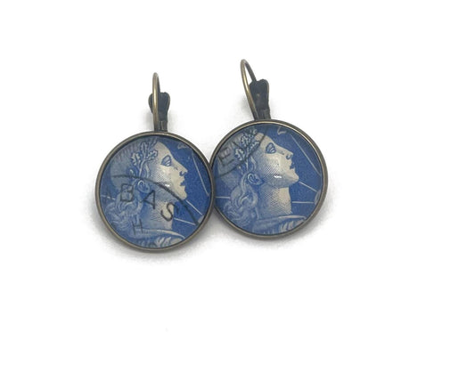 1957 Marianne - France Stamp - Postage Stamp Earrings