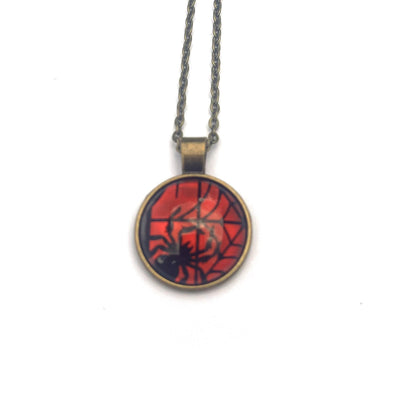 2019 USA Spooky Silhouettes Spider Stamp - Postage Stamp Necklace