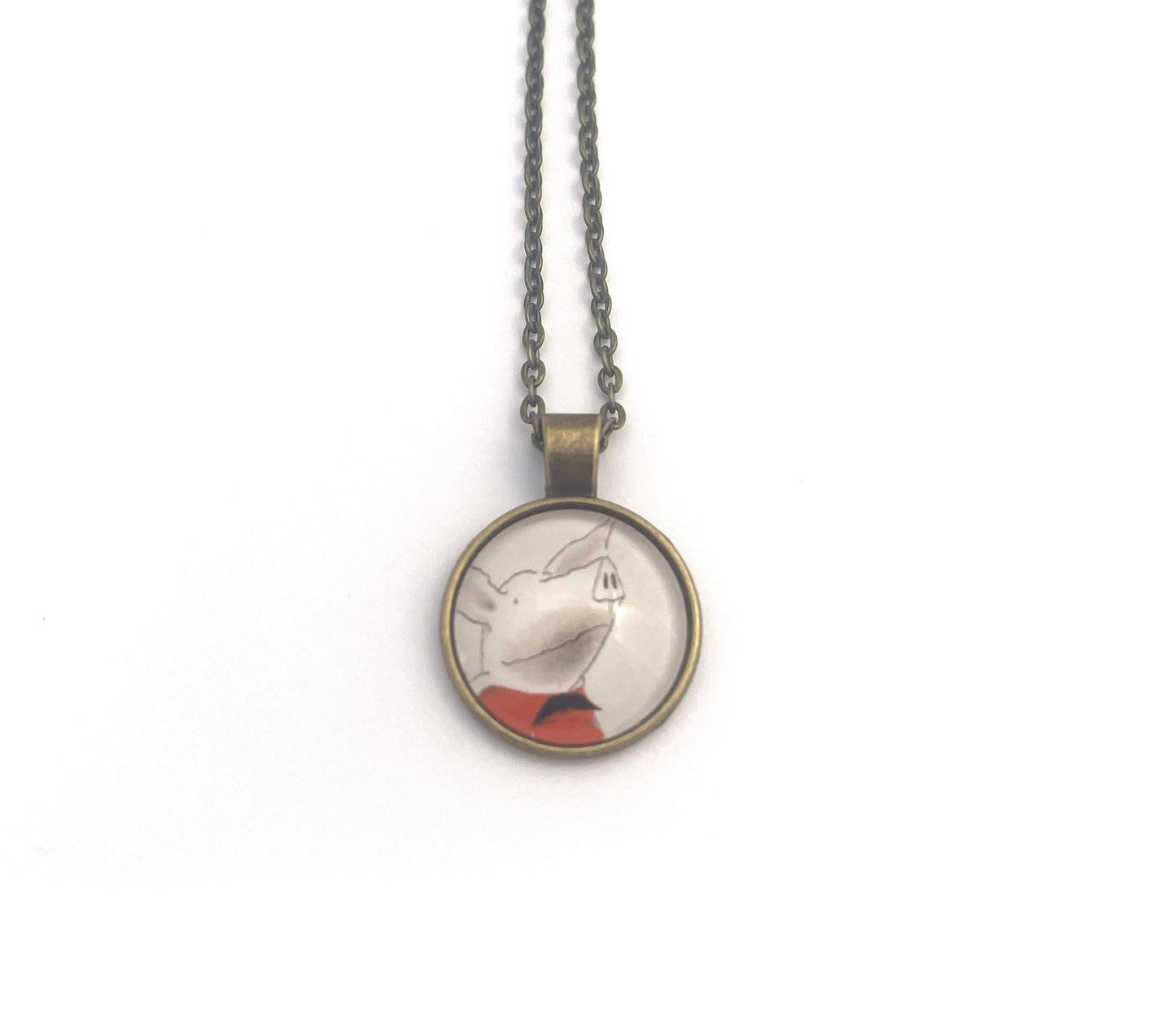 2006 Children's Book - Olivia - USA Stamp - Postage Stamp Necklace
