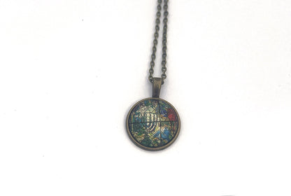 1973 Israel Stamp - Chagall Window - United States Stamp - Postage Stamp Necklace