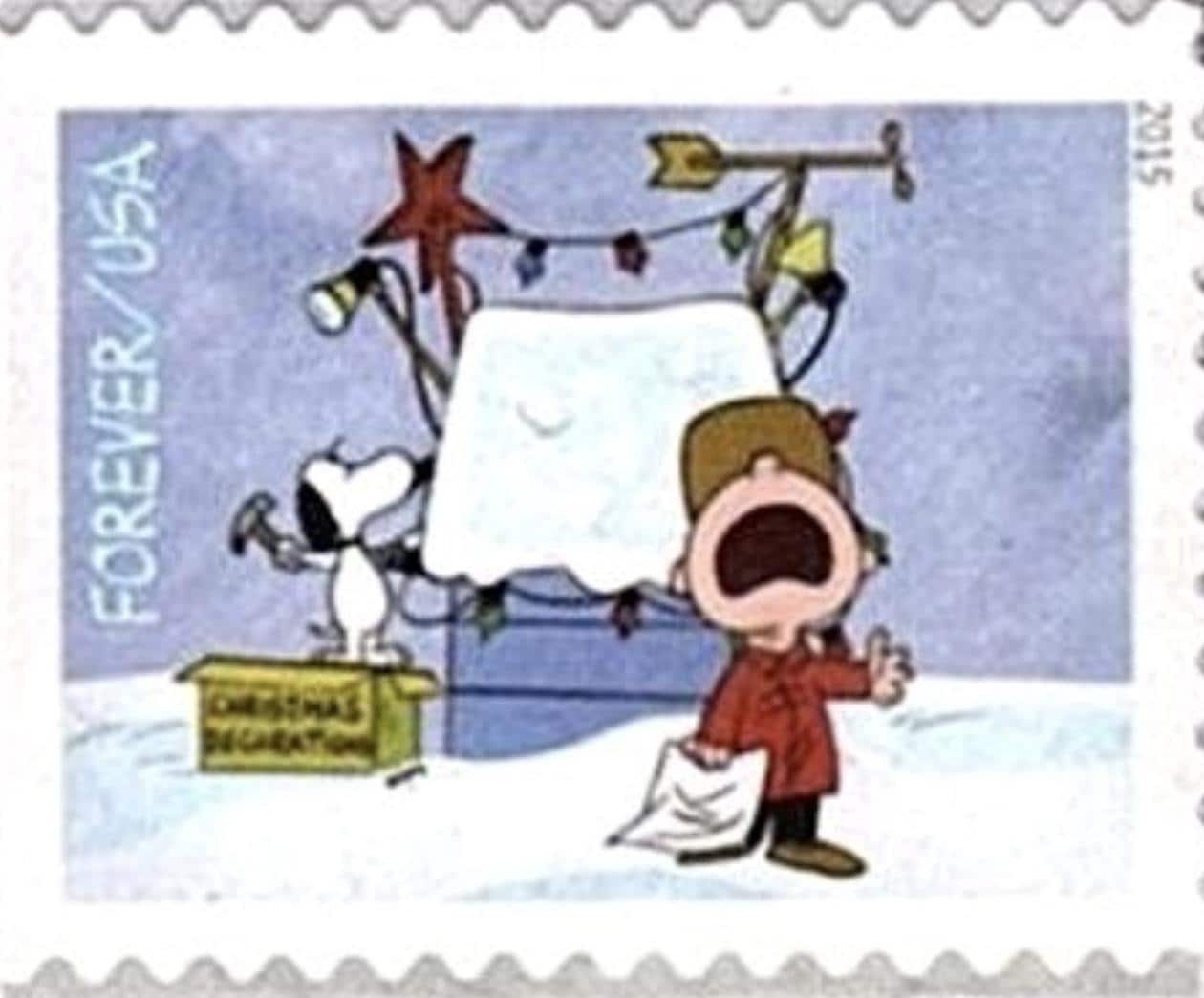 2015 A Charlie Brown Christmas USA stamp - Postage Stamp Necklace