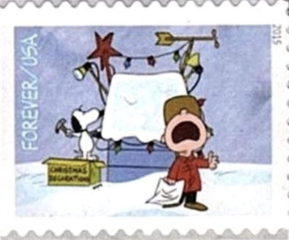 2015 A Charlie Brown Christmas USA stamp - Postage Stamp Necklace
