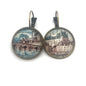1973 Gien Chateau France Stamp - Postage Stamp Earrings