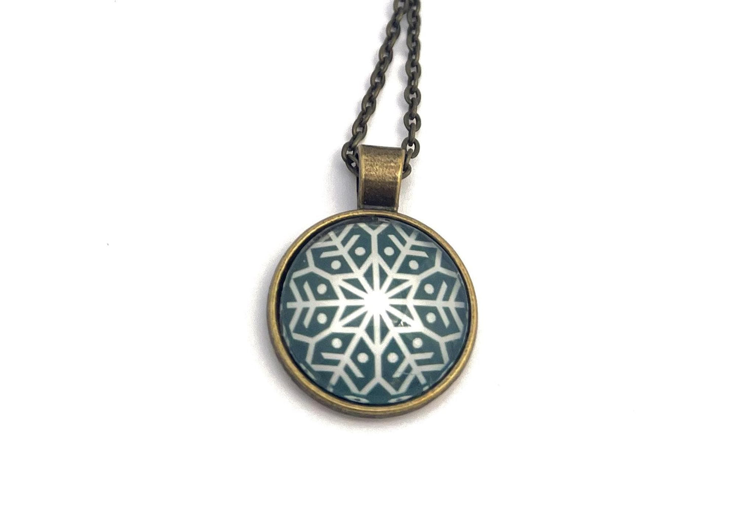 2024 Snowflake Winter Whimsy USA Stamp - Postage Stamp Necklace