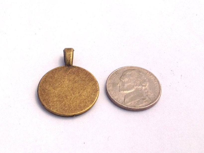 1953 Christian Dior French Haute Couture Stamp -Postage Stamp Jewelry - Vintage Postage Stamp Necklace - Antique Bronze - 20 mm pendant