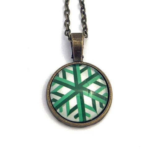 2015 USA Geometric Snowflakes Stamp - Postage Stamp Necklace