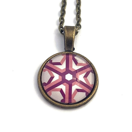 2015 USA Geometric Snowflakes Stamp - Postage Stamp Necklace