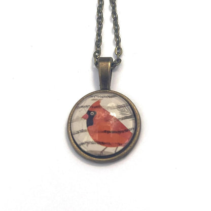 2018 Cardinal USA Stamp - Postage Stamp Necklace