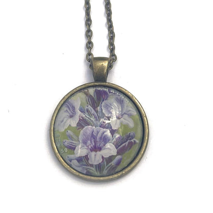 2020 Lavender Ukraine Stamp - Postage Stamp Necklace