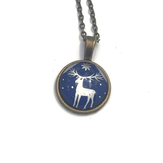 2024 Reindeer Ukraine Stamp - Postage Stamp Necklace