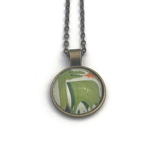 2018 USA Dragon Stamp - Postage Stamp Necklace