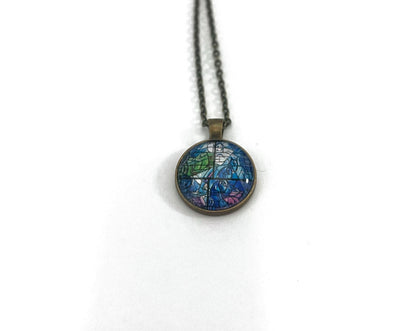 1973 Chagall Israel Stamp - Postage Stamp Necklace
