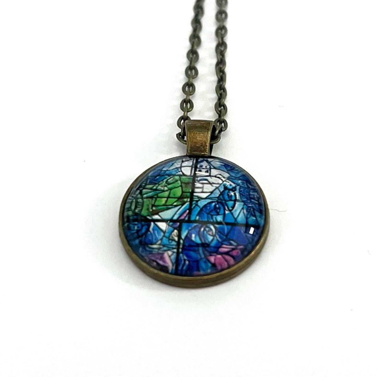 1973 Chagall Israel Stamp - Postage Stamp Necklace