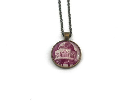 1967 Egypt Stamp - Postage Stamp Jewelry - Vintage Postage Stamp Necklace - Antique Bronze